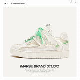 Shoes Destruction Aesthetic Series Of National Tide Leisure Youth Trend Anti-Slip Wear-Resistant High And Low Gangs Shoes Men's
