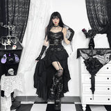 Spring 2024 New Hot Girls Dragging Skirt Dark Wind Retro Irregular Half
