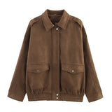 Women's Clothing Burst Velvet Texture Loose Casual Fashion Bag Jacket