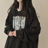 Vintage Print Oversized HoodieOutfit