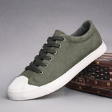 Walk 2025 Autumn Low-Top Tie Flat Four Seasons Solid Men's Canvas Shoes Casual Shoes Men's Shoes Men's