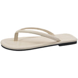 Flip-Flops Summer Fashion Flat-Soled Muller Shoes Toe Cool Slippers Beach Shoes Women Wear High-End