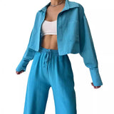 New Solid-Color Long-Sleeved Short-Sleeved Sleeve Trousers