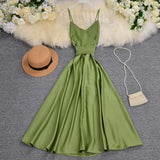 Zingj Gentle Wind Dress Goddess Seaside Resort Dress Ins Careful Machine Back Strap Waist