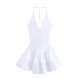 Women's Clothing Explosive Temperament Fashion Splicing Hanging Neck