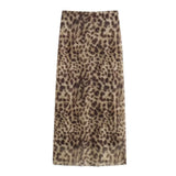 Summer New Women's Animal Patterned Mesh Tsets + Half-Dress Two