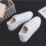 Style Solid Color Small White Shoes Women 2025 Summer New Simple Casual Shoes Women's Low-Help Thick Plate