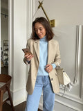 Multi-Color High-Necked Solid-Color Sweater Women Loose Collar Collar Collar Women's Clothing