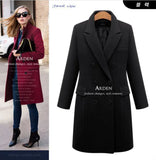 Autumn And Winter Station Long Large Size Hair, The Female Coat Seven Color Eight Double Buckle Coat Fast