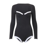 Zingj Women's Fall 2023 New Fashion Sexy Hot Girl Pure Desire Slim Waist Long Sleeve Jumpsuit