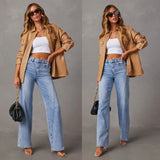 Zingj Ebay New Comfortable Casual Loose Splicing Wide Leg Women's