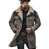 Autumn And Winter Men's Coat Velvet Jacket Multi-Pocket Zipper