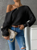 Zingj New Open Back Knit Sweater Long Sleeve Long Sleeve Knit Sweater Woman-Outfit