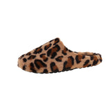 2025, The New Autumn And Winter Can Wear A Foot Pedal Korean Version Of The Female Slippers Leopard-Print Flat-Bottomed Haired Female