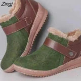 Shoe Woman Boot 2023 Winter Wedge-heeled Platform Ankle Boots Fashion Rivet Rhinoceros-velvet Thermal