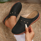 Summer New Women's Head Thick-Bottom Slippers Large-Size Round Head After The Short Space Leisure