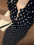 Wave Dot Medium Long Dress Summer New Small Gentle Comfortable Luxury French High-End
