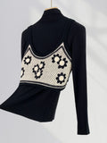 Zingj Vest Female Summer Wear Embroidered Flower Design Feeling Inside The Knit Sling Sweet Spicy Wind Embroidered