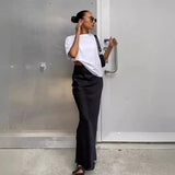 Zingj And Summer New Simulation Silk Skirt Satin Bread Hip Skirt Women Casual Color Tintail