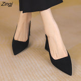 Women Pumps Hot Sale Black High Heels Shoes Sandals Summer 2023 New Party Sexy Thick Mules Shoes Slippers Ladies Wedding
