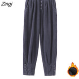 Women Solid Harem Button New Arrival Corduroy Fashionable Ulzzang BF Beam Feet Casual Hot Sale Daily Comfortable