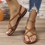 Temu Burst Flat Bottom Cool To Drag Roman Cross-Weaving Ladies