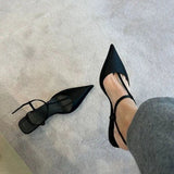 Bag Head Cat Heel Sandals Women Thick Heel 2025 New Summer Heel Black Simple Casual Single Shoe