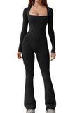 Women's Long-Sleeved Giose Waist-High-Legged Jump-Suited Jump-Suited Jump-Suited