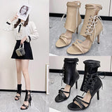 High-Heeled Belt Buckle With Cool Boots Large Size Roman Style Sexy Fine