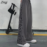 Leg Pants Women Button Leopard Elastic Waist Spring Autumn Hot Sale Korean Style Slim All-match Leisure Streetwear Ins