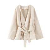 Women's Explosive V-Neck Long-Sleeved Jacket Loose