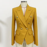 Fashion Women's Suit Jacket Metal Lion Buckle Double Buckle Repair Hemp