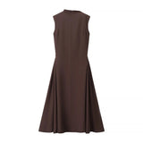Women's Explosive High-Grade Metallic Buckle Symmetrical Wrinkleless Sleeveless