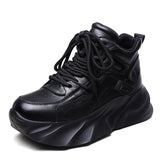 Time 138] Head-Level Cowfum Old Dad Shoes Women's Autumn Light Sports Leisure Single Shoes Small Heightening Women's