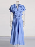 French Elegant Style Swing Dress 2025 New Fashion Temperament V-Neck Collage Flower Design High-Rise