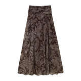 Women's Clothing INS Explosive Fashion Temperament Retro High-Waist Print Body
