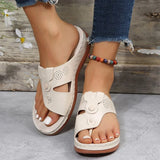 Sandals Female 23 Outside Through The Slope And Flat Bottom T-Type Large Beach Cool Slippers