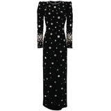 New Star Fashion Heavy Industry Nails Studded Long Dress Dress Dress