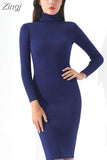 Sweater Dress Women 2023 Warm Knitted Dresses Black Vintage Winter Long Sleeve Dress Warm Autumn Womens