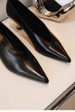 High-Heeled Women 2025 Spring And Summer New Fashion Tip Fine Heel V Granny Shoes Small Heel Cat Heel Single