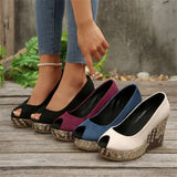 Fish Mouth Slope With High Heel Single Shoes Women's New Light-Footed Single Shoes In