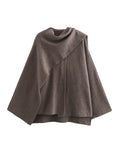 New Women's Clothing With Asymmetric Scarf Short Knitted