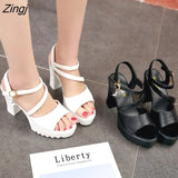high heels sandals women thick platform shoes Woman Cross Platform Sandals Roman Ladies Shoes Gladiator Heel Pumps