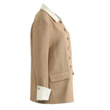 Autumn And Winter Multi-Buckle Heavy Industry Personality Color Color Coat Top Women Suit