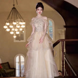 Dress Female Banquet Temperament Long Can Usually Wear A Small Black Dress Dress Banquet