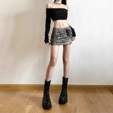 Zingj New Summer Sexy Hot Girl Style Small Personality Street Design Sense Show Thin Slim Rose Short Skirt Woman-Outfit