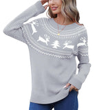 Sweater Women's Jabbing Autumn And Winter Loose Knitted Round Collar Casual