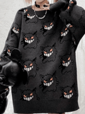 Oversized Monster Jumper Sweater-Outfit