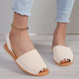 Dew Back Empty Flat-Soled Casual Sandals 2025 New Rear-Stumbling Women's Shoes Beach