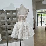 Sweet And Spicy Yen Lace Fish Bone Ponum Sling Dress Birthday Party Dress Autumn And